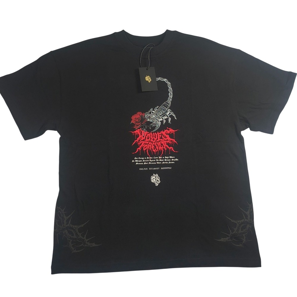 Darc Sport Scorpion Thorns Premium Tee Black Oversized Medium NWT Cotton - Picture 1 of 5